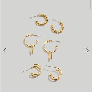 Madewell Three-Pack Hoop Earrings